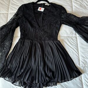 Black lace romper